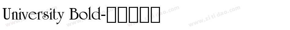 University Bold字体转换